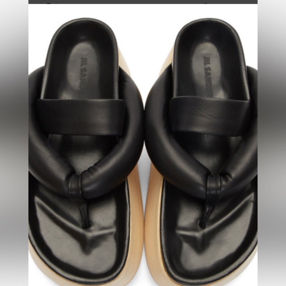 Jil Sander Wooden platform sandals size 38 nwot